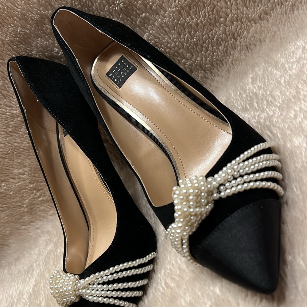 WHBM White House Black Market Pearl Knot High Heel Pump - Picture 6 of 17
